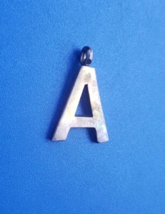 Vintage Sterling Silver 925 Initial Letter "A" Pendant Charm - Picture 1 of 5