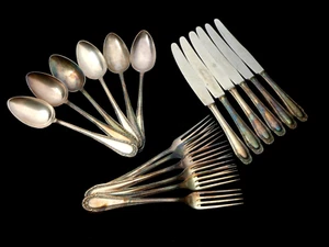 Antique Gürtler Besteckfabrik 6 Settings silver Flatware Silverware Set of 18 - Picture 1 of 19