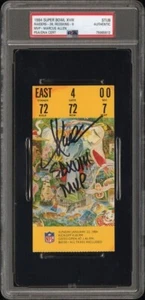 Marcus Allen Signed Authentic Super Bowl SB XVIII Ticket Stub "SB XVIII MVP" PSA - Picture 1 of 2
