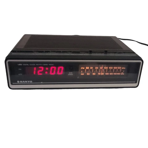 Sanyo RM5150 LED Digital Clock AM/FM 2Bannd Radio Tested Working Cover