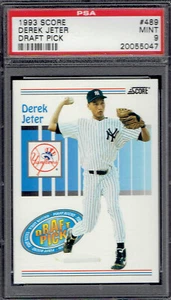 1993 Score 489 Derek Jeter RC.  PSA 9 MINT.  (2005-C). - Bild 1 von 2