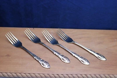 Сменные обеденные вилки Hanford Forge Pierced Rose Versailles золото нержавеющая сталь 4 шт. - Изображение 1 из 4