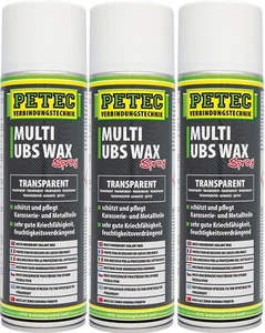 3x PETEC 73450 Wax protección de bajos 500 ml cera anticorrosión transparente 170 °C - Imagen 1 de 4