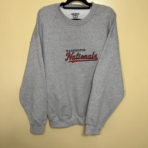 Washington Nationals Mens Gildan Grey Sweater Size XL Cover