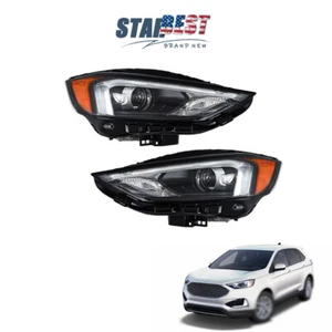 Headlights Headlamps Assembly Fit For 2019-2023 Ford Edge Left+Right Side Pair - Picture 1 of 12