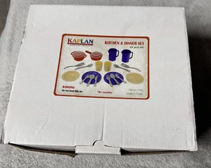 KAPLAN Early Learning Co. Kitchen & Dinner 22pc Set Pretend Play Dishes Pans - Picture 1 of 10