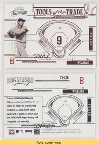 2005 Playoff Absolute Memorabilia Tools of the Trade Red /250 Ted Williams HOF