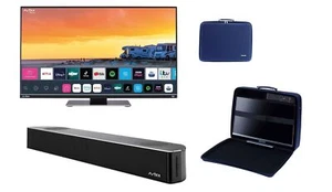 AVTEX W249TS 24" HD FREEVIEW SATELIT INTELIGENTE 12V/240V TV BARRA DE SONIDO Y ESTUCHE PAQUETE