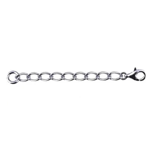 Sterling Silver extender Chain strong solid Long Curb LC80 QUALITY secure clasp - Picture 1 of 3