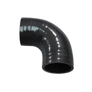 2.35" - 2.25" 90 Deg Black Silicon Hose Coupler Elbow for Turbo Intercooler Pipe - Bild 1 von 1