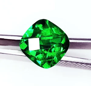 Pietra Preziosa Sciolta Granato Tsavorite Naturale 10 Ct Certificata Taglio Cuscino Granato Gemme - Foto 1 di 14