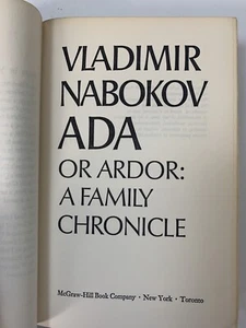 ADA By Vladimir Nabokov -1969 - First Edition - Picture 1 of 11