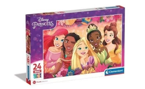 CLEMENTONI PUZZLE 24 PEZZI MAXI SUPER COLOR PRINCESS PRINCIPESSE 5 PERS. 24241 - Immagine 1 di 1