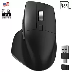 Delton S18 2.4Ghz Wireless Ergonomic Wireless Mouse - Black - Picture 1 of 9