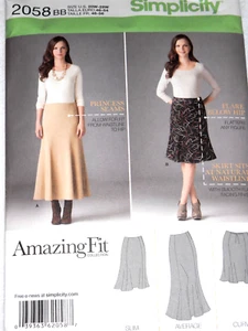 Faldas Simplicity 2058 con ajuste increíble para mujer talla 20w-28w patrón de costura - Imagen 1 de 2