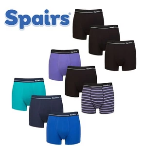 Mens Bamboo Trunks Fitted Plain & Striped Designs Sizes S, M, L, XL, XXL -Spairs - Picture 1 of 17