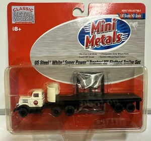 Mini Metals HO Scale US Steel White Super Power Tractor / 32' Trailer Set #31125 - Bild 1 von 5