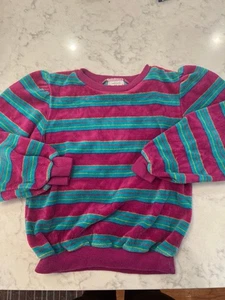Healthtex Gr. 6 gestreiftes Velours Vintage Langarm Sweatshirt Kinder - Bild 1 von 3