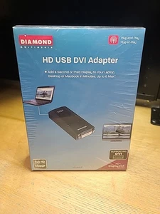 Diamond Multimedia BVU165LT HD USB DVI Adapter NEW - Afbeelding 1 van 4