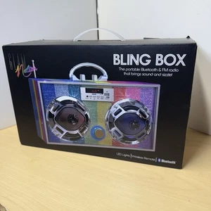 Glam Nation Bling Box Radio Altavoz Inalámbrico Boombox Bluetooth Recargable - Imagen 1 de 6