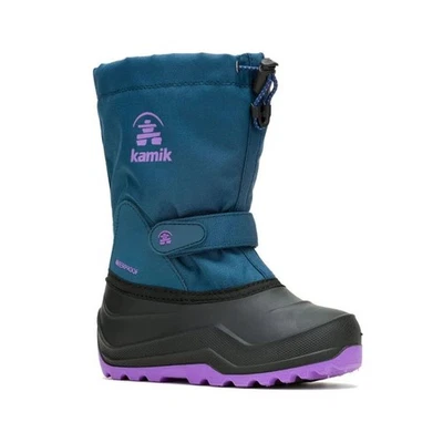 Kamik Waterbug 5 Kid's Winter Boots, LT Navy Purple, K3 - Image 1 of 3