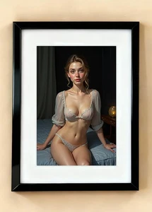 Frau Malerei Gemälde Öl Bild Erotik Kunstdruck - Limitierte Auflage - Bild 1 von 1