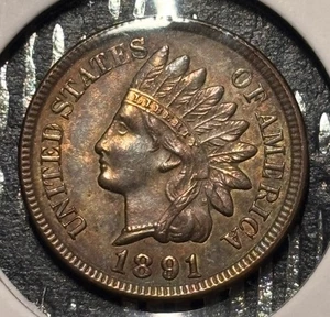 Lot of 7 Uncirculated Indian Head Cents Mixed Dates All Different Some Toned - Picture 1 of 24