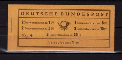 BUND - Heuss I - Markenheft MH 4X u - sauber postfrisch ** - Bild 1 von 2