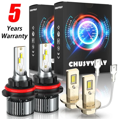 Faros LED altos/bajos para Mazda B2300 1995 1996 1997 + bombillas antiniebla 6000 k Foto 1 de 4