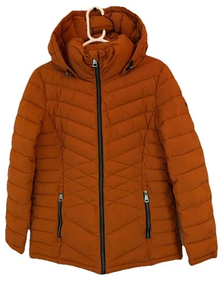 Clothes Accessories Clothing Women's DNKY Rust Brown Soft Shell Jacket Med. - Image 1 of 4