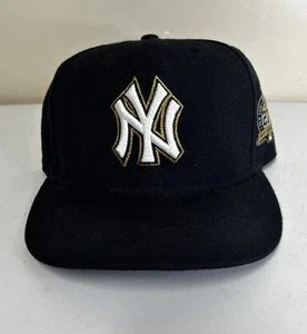 New York Yankees New Era Fitted Hat 27 World Championships Sz 7 1/2 Navy & Gold - Picture 1 of 8