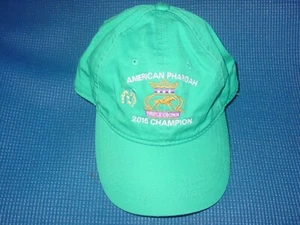 AMERICAN PHAROAH TRIPLE CROWN 2015 CHAMPION RACE HORSE GREEN COTTON SPORT HAT - Picture 1 of 4