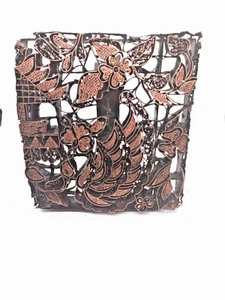 Vor 70er Batik Tjap Batik Stempel Kupfer Hergestellt in Indonesien Bali Große Kunst 7" x 7 - Bild 1 von 4