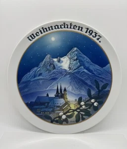 Rosenthal 1937 Hand Painted Plate "Christmas in Berchtesgaden" by Heinrich Fink - Picture 1 of 5