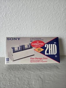 SONY _ 3.5" Micro Floppydisks Double Sided_High Density 2MB_10 Disks - Picture 1 of 4
