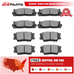FRONT AND REAR CERAMIC DISC BRAKE PAD KIT FOR TOYOTA CAMRY AVALON LEXUS ES350 V6 - Picture 1 of 8