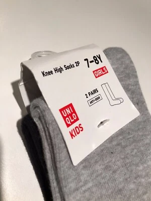 Calcetines hasta la rodilla grises y negros 7-8Y dos pares Foto 1 de 2