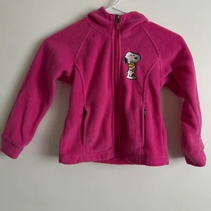 Columbia Snoopy Pink Kids Fleece Jacket-Size XSmall - Picture 1 of 8