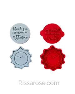 Teacher Cookie Cutter Stamp Sun thank you Shine - Picture 1 of 4