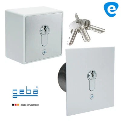 GEBA Schlüssel Schalter Schlüssel Taster UP o. AP f. Garagentor Antrieb Tor Tore - Bild 1 von 4