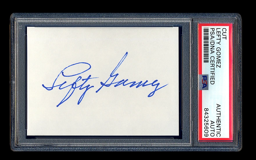 LEFTY GOMEZ SIGNED MINT CUT PSA/DNA AUTOGRAPHED NEW YORK YANKEES ALL STAR WSC - Image 1 of 1