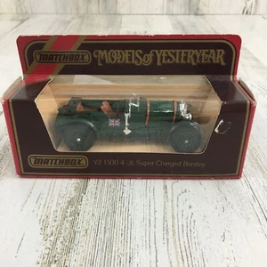 Matchbox 1988 Yesteryear Y2 Green 1930 4.5 Litre Super Charged BENTLEY - Picture 1 of 7