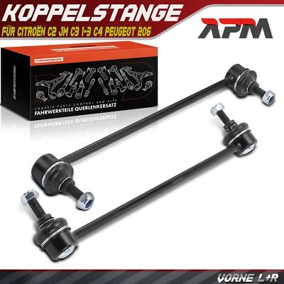 2x Koppelstange Vorne L+R für Citroën C2 JM C3 1-3 C4 Peugeot 206 208 I 2008 I