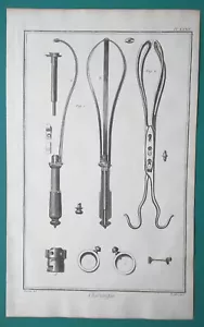 Hebamme Geburt Chirurgische Instrumente Chirurgie - 1763 Diderot Print - Bild 1 von 1