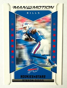 2022 Rookies & Stars Stefon Diggs PURPLE Parallel SP #/35 Man in Motion Bills! - Picture 1 of 3