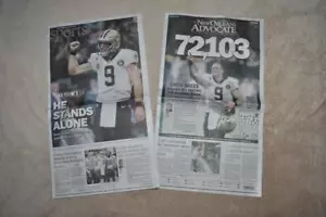 Periódico DREW BREES NFL Passing Record New Orleans Advocate 10/9/2018 - Imagen 1 de 8