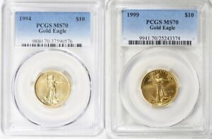 American Eagle MS 70 Graded 1999 Gold Bullion Coins for sale | eBay