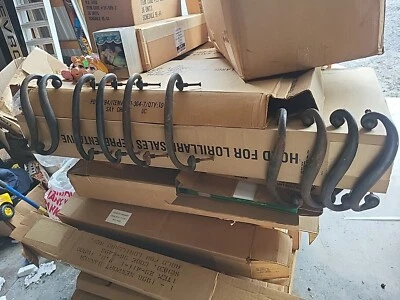 Antique Vintage Lot Of 10 Cast Iron   Door Barn Handle Pull Unique - Image 1 of 4