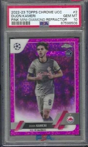 DIJON KAMERI 2022-23 TOPPS CHROME PINK MINI-DIAMOND REF RC /175 PSA 10 POP 2 - Picture 1 of 2