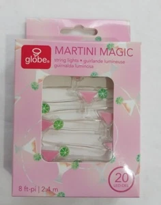 NEW Martini Magic String of White LED Fairy Lights 20 Count 8 Feet Globe Brand - Picture 1 of 5